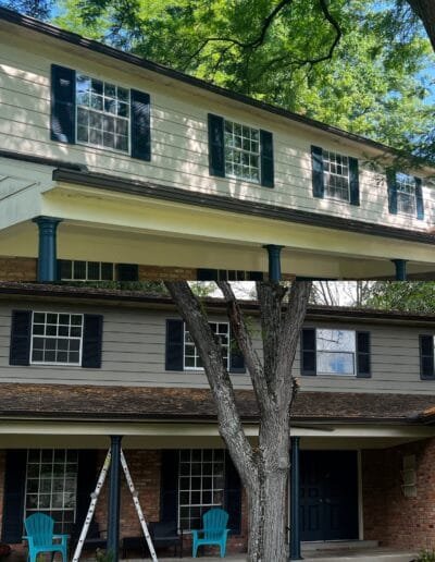 Exterior shutters painted black for elegant curb appeal