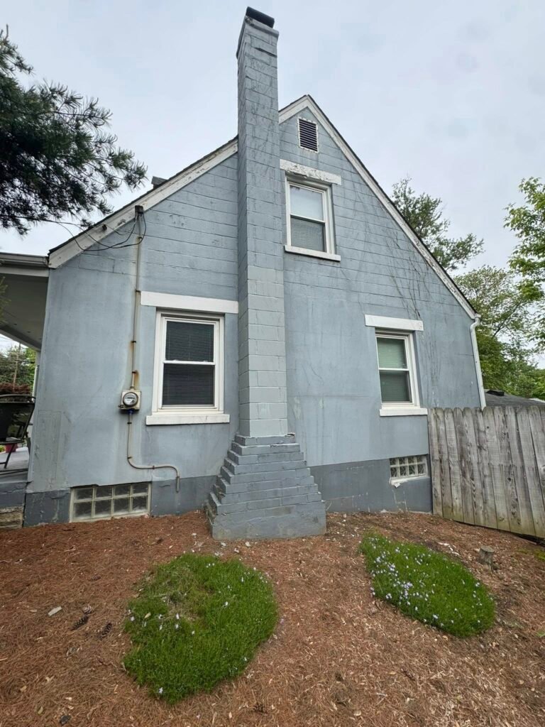 Side of house before exterior painting, Cincinnati