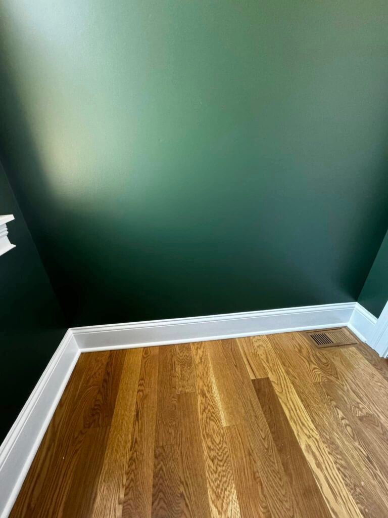 Bathroom Repaint — Forest Green & White Trim - photo 5