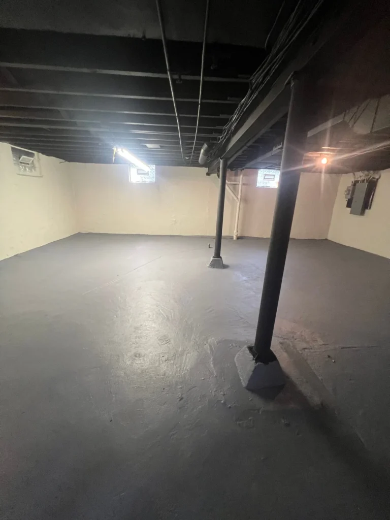 Industrial-Style Basement — Black Ceiling & Sealed Floor - photo 2