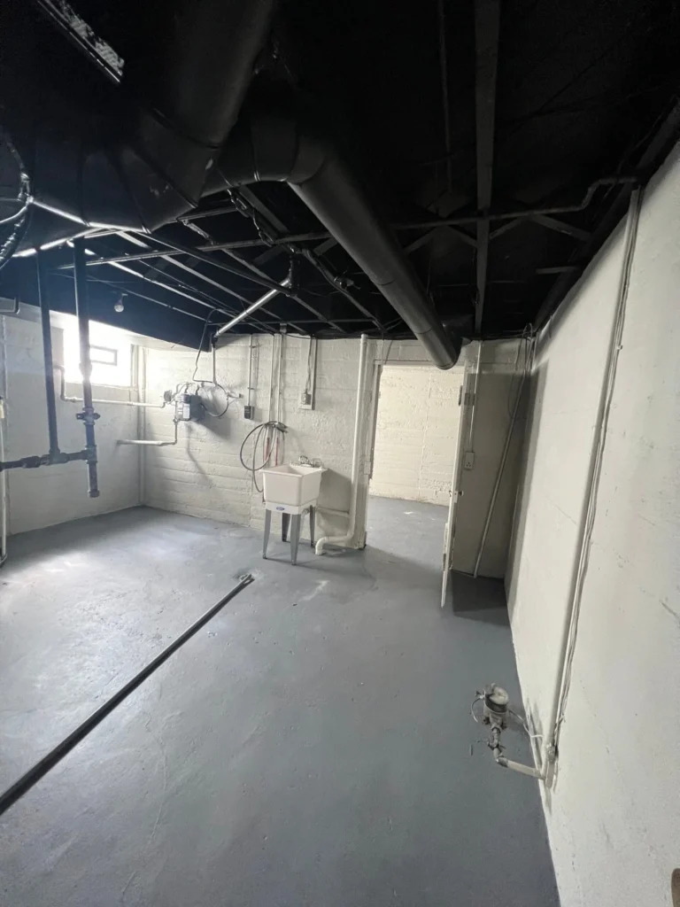 Industrial-Style Basement — Black Ceiling & Sealed Floor - photo 5
