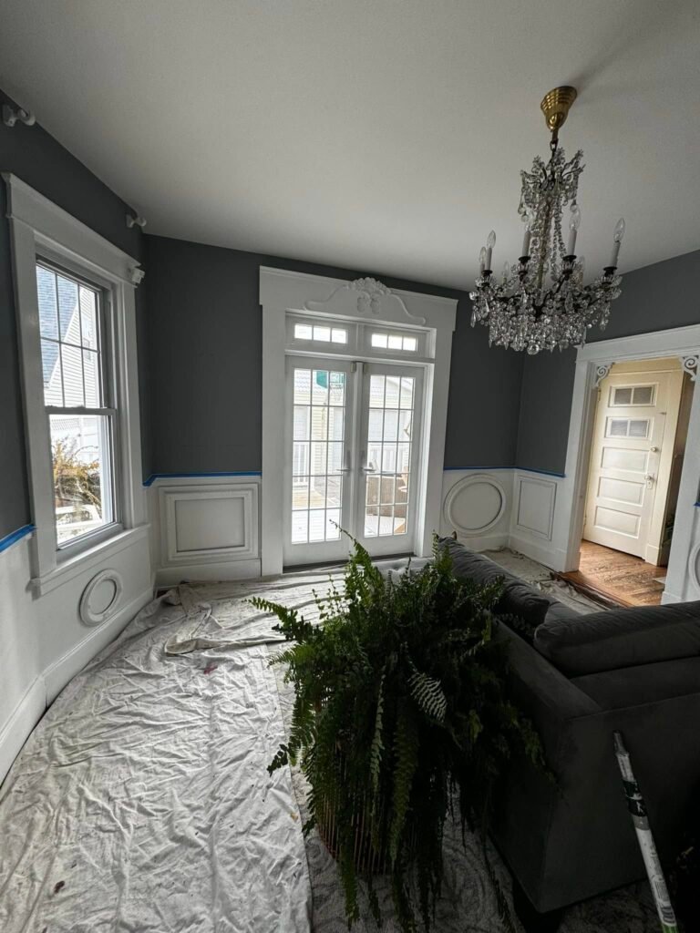 Historic Living & Dining Room — Deep Charcoal Repaint - photo 3