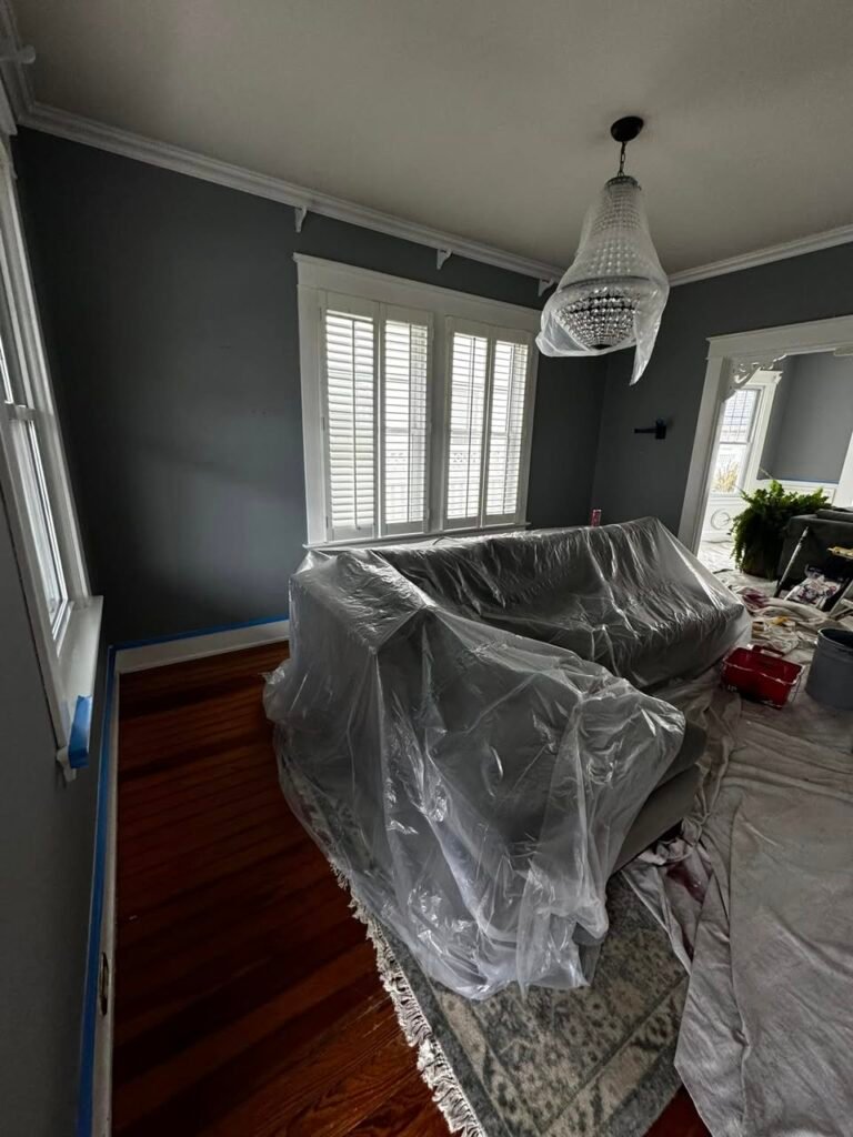 Historic Living & Dining Room — Deep Charcoal Repaint - photo 5