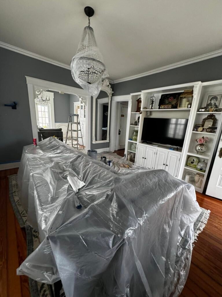 Historic Living & Dining Room — Deep Charcoal Repaint - photo 6