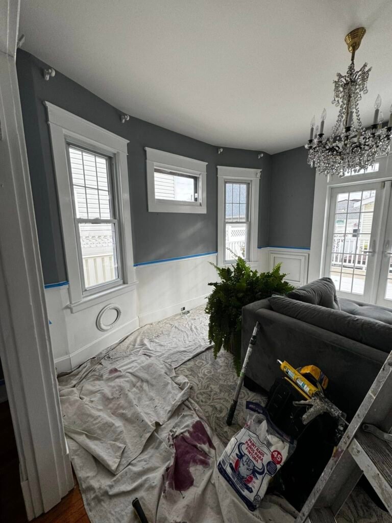 Historic Living & Dining Room — Deep Charcoal Repaint - photo 7
