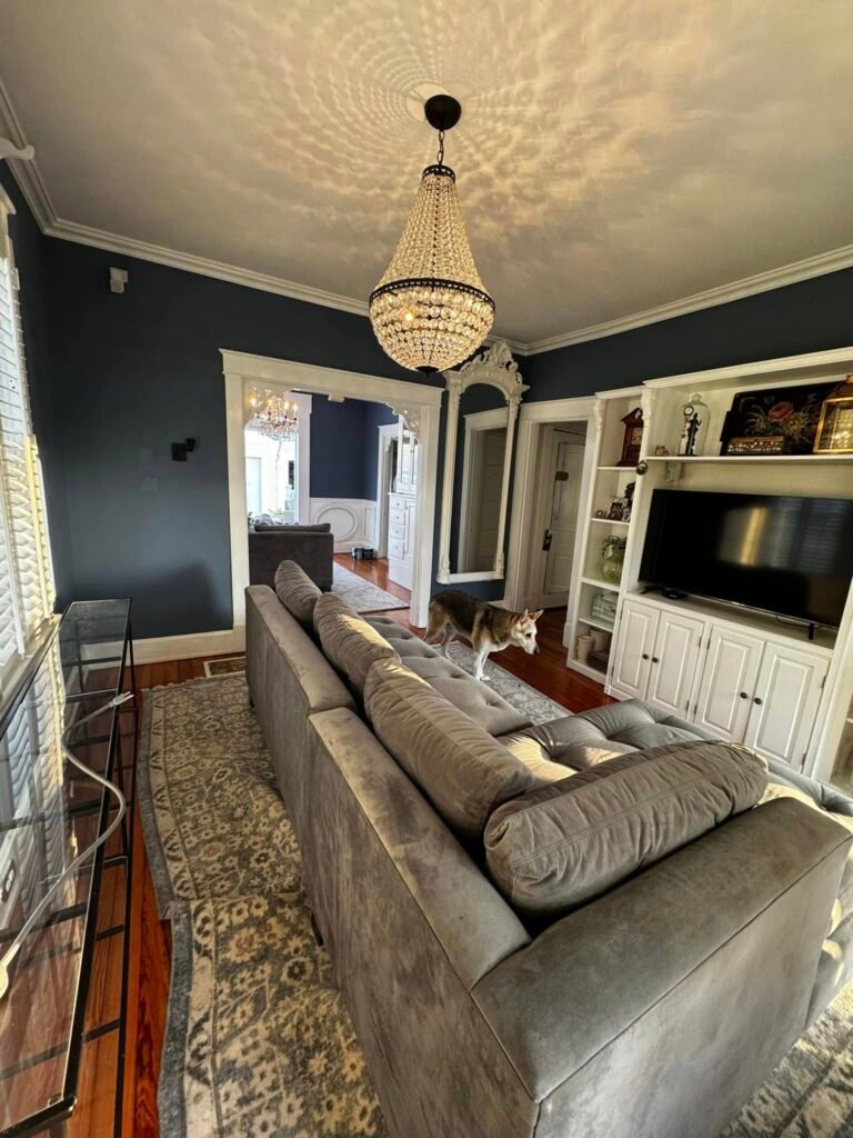 Historic Living & Dining Room — Deep Charcoal Repaint - photo 9