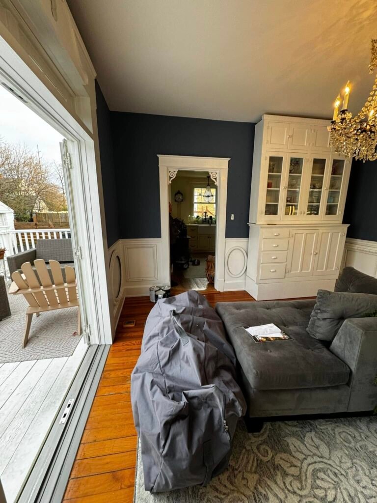 Historic Living & Dining Room — Deep Charcoal Repaint - photo 11
