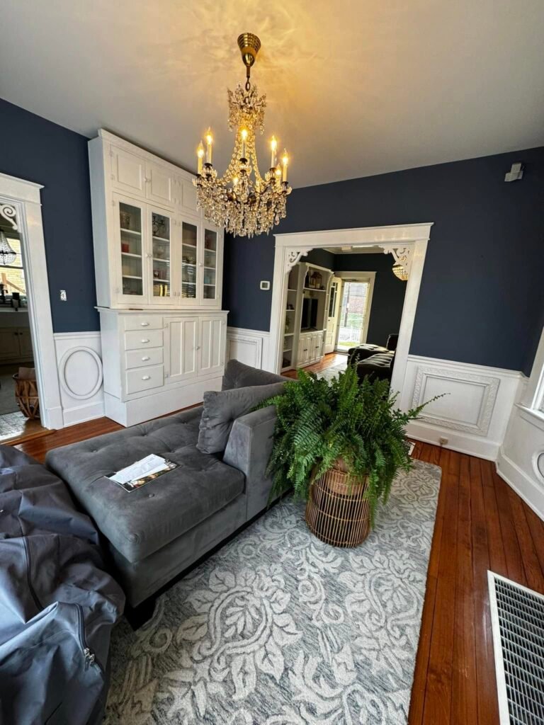 Historic Living & Dining Room — Deep Charcoal Repaint - photo 2