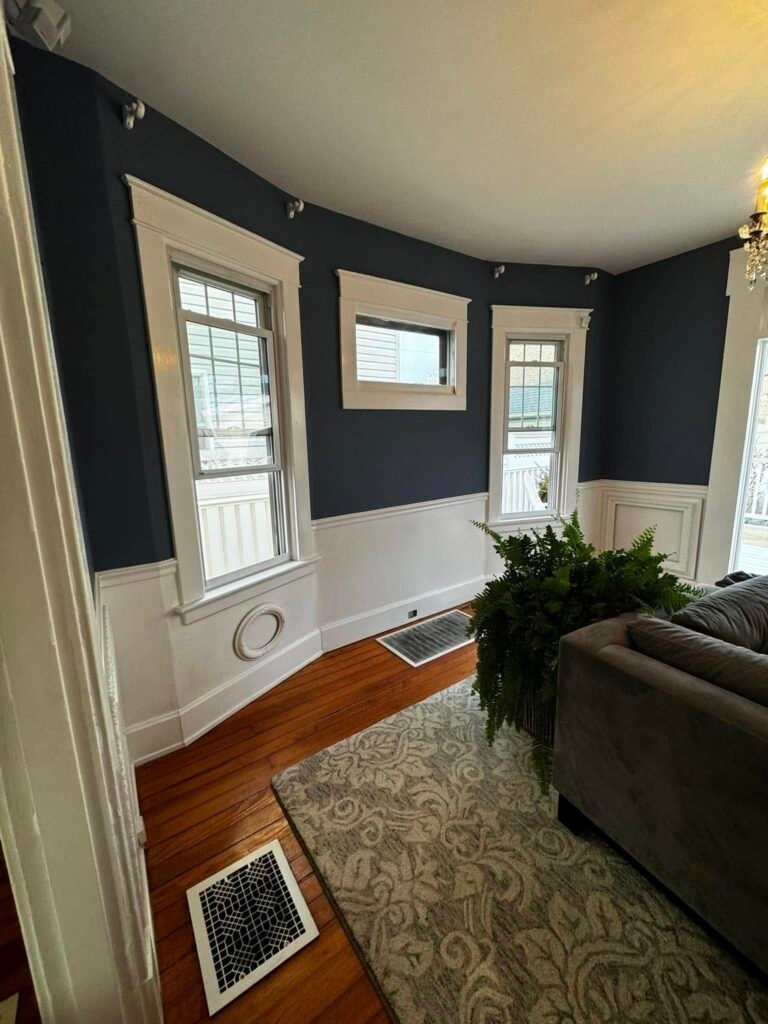 Historic Living & Dining Room — Deep Charcoal Repaint - photo 14